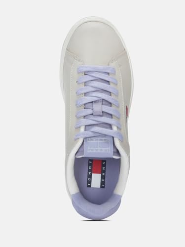 Solid Beige Leather Sneakers