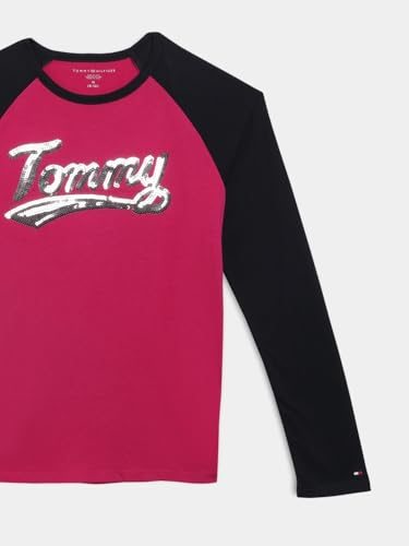 Girls Embellished Logo Regular Fit Cotton T-Shirt