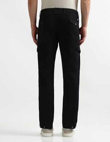 Arrow Sports Men's Regular Casual Pants (ASAKTR2567_Black