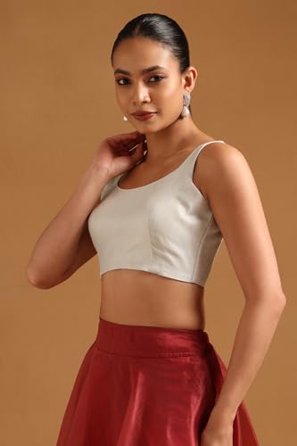 Soch Womens Silver Tissue Blouse