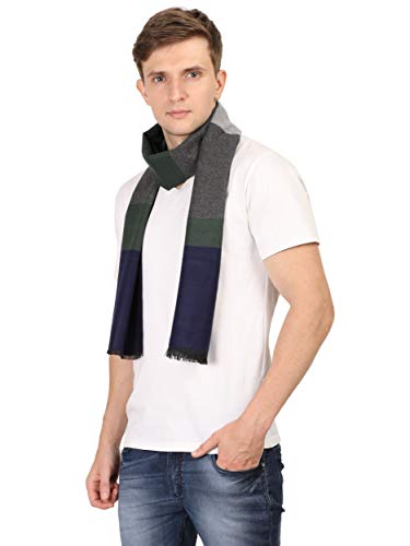 FabSeasons Men's Casual Checkered Acrylic Woolen Muffler, Scarf & Stole for Winter, Size 30 * 180 cms