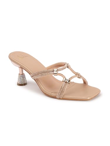 Carlton London Women Sandal,Rose Gold,UK-3