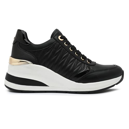 Aldo GRADSKIYA-IN001 Ladies Black Wedge Sneakers