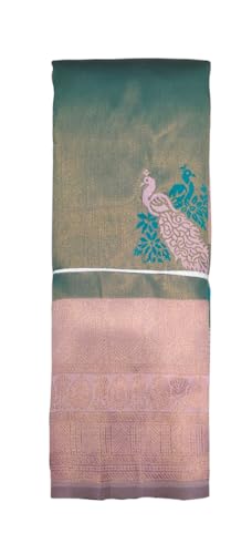 SREE KUMARAN Womens Silk Kanchipuram Kubera Pure Pattu Sarees With Blouse (VSK308-1), Multicolor