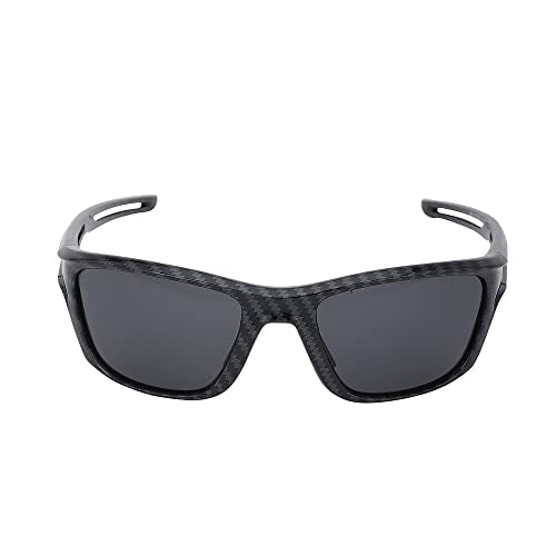 Carlton London-Premium-Men's-Black Toned Polarised and UV Protected Lens Sports Sunglasses