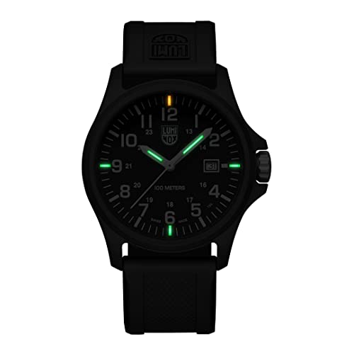 Luminox - G Collection Manta Ray Steel X2.2401 - Mens Watch 45mm - Divers Watch with Silver Case Black Dial Grey Numbers Date Function - 100m Water Resistant - Mens Watches - Swiss Made.