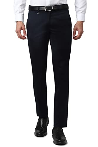 Van Heusen Men's Mid Rise Slim Pants (VHTFFSLBN58857_Black_36)