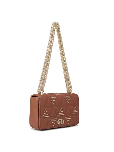 Da Milano Genuine Leather Brown Shoulder Bag (00378OL) (Small)