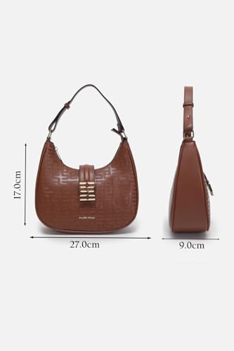 Allen Solly Womens textured brown HANDBAG