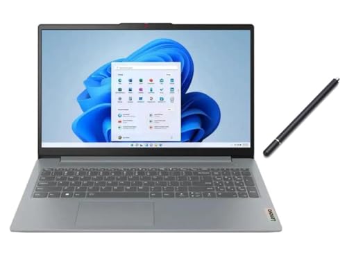 Lenovo IdeaPad Slim 15.6" Full HD Touchscreen Laptop |AMD Ryzen 7 5825U| AMD Radeon Graphics |Copilot|Grey| 16GB RAM | 512GB SSD |Windows 11 Home |Bundle with Stylus Pen