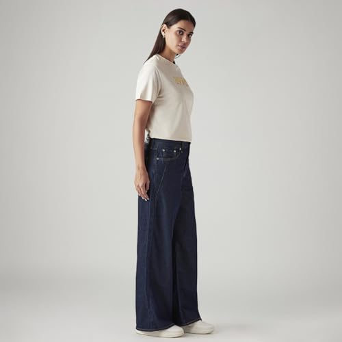 Levi's Women's Dark Indigo Loose Fit Mid Rise Jeans