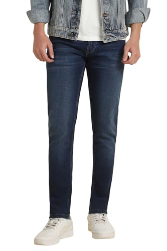 Allen Solly Men's Skinny Jeans (ALDNASKFL80725_Navy