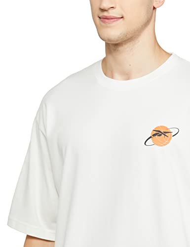 Reebok Unisex-Adult Graphic Regular Fit T-Shirts (HB9649_Chalk L)