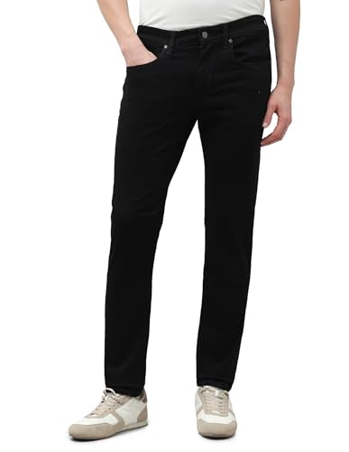 U.S. Polo Assn. Denim Co. Men's Brandon Slim Tapered Fit Black Jeans (UDJEN2034_Black_30)