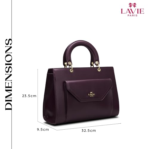 LAVIE PARIS Women's Pisa Box Satchel Bag | Satchel Handbag for Work | Ladies Purse | Stylish Shoulder Bag | Gift for Women