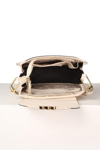 Women Beige Print Casual Sling Bag