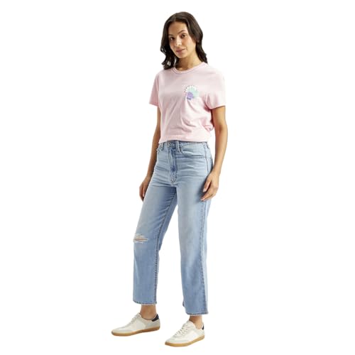 Levi's Women's High Rise Ribcage Cropped Bootcut Light Blue Jeans