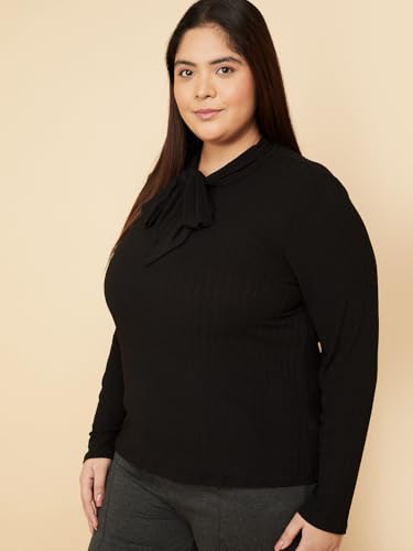 Max Women Knit Blouse (Black_3XL)