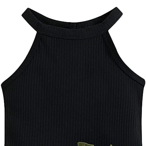 Hopscotch Polyester Girls Oilvesolid Slim Fit Blouseskirt Set In Black Color For Ages 5-6 Years