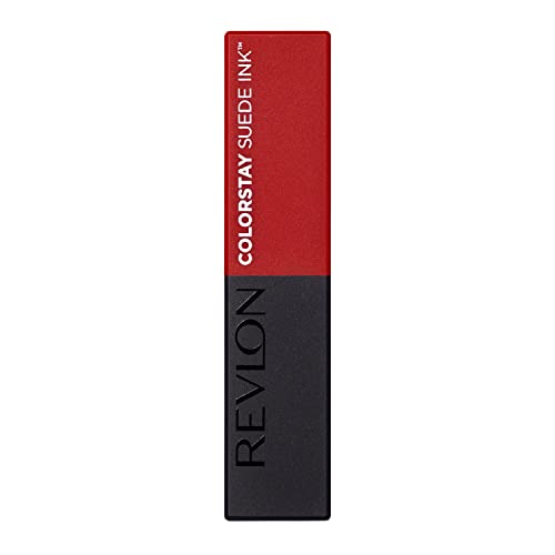 REVLON Lipstick, ColorStay Suede Ink, Built-in Primer, Infused with Vitamin E, Waterproof, Smudgeproof, Matte Color, 016 Bread Winner (Pack of 1)