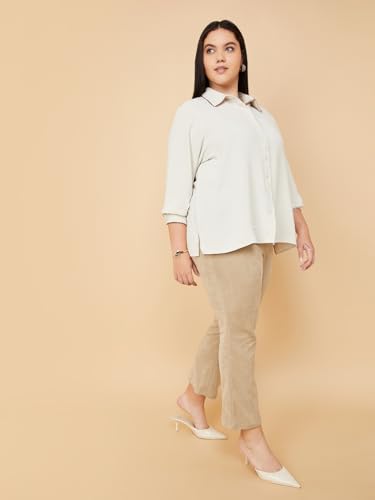Max Women Textured Shirt (Beige_4XL)