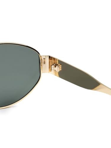Vibe lens by HASHTAG EYEWEAR Retro Oval Sunglasses for Women | UV400 Protection Shades | Lightweight Metal Frame | Vintage Style Eyewear | Classic Elegant Design