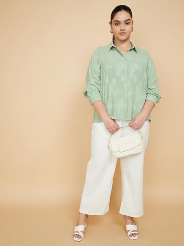 Max Plus Size Women Jacquard Shirt