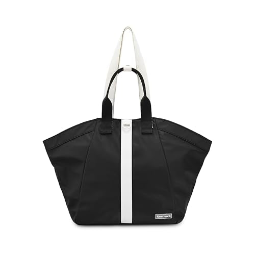 Fastrack Black White Tote Bag for Women Large Nylon Tote with