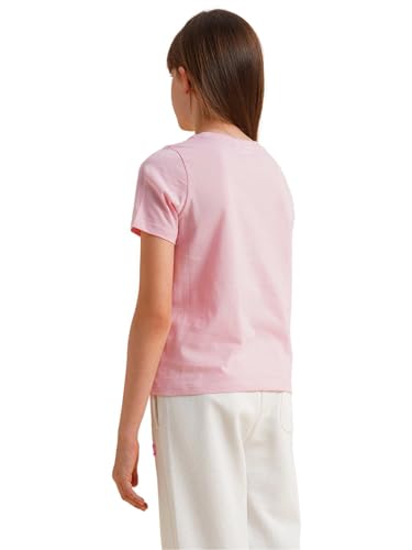 VERO MODA Girl's Regular Fit Pink T-Shirt