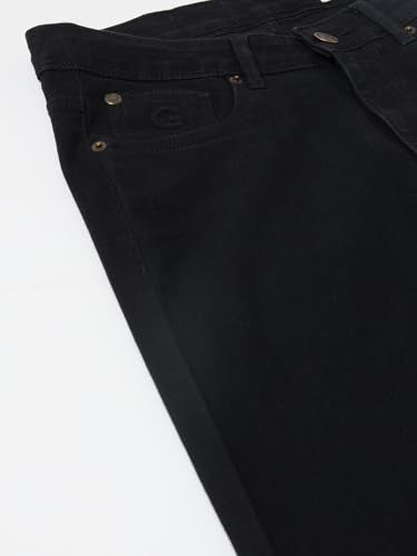 Giordano Men Signature Black Cotton Straight Fit Mid-Rise Jeans