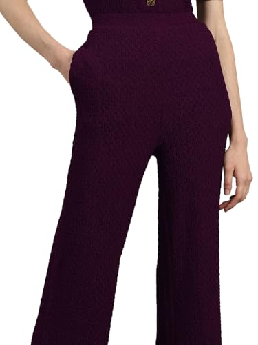 VERO MODA Womens Wide Leg Pants Imperial Purple