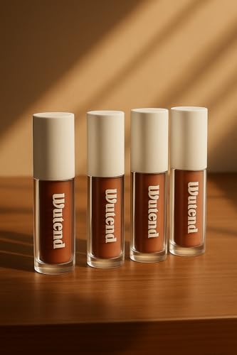 WUTEND Luxury Liquid Lipstick Set, 4 Nude Shades, Matte Finish, White Cap