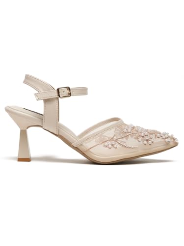 Flat n Heels Womens Beige Pumps FnH 1065-BG