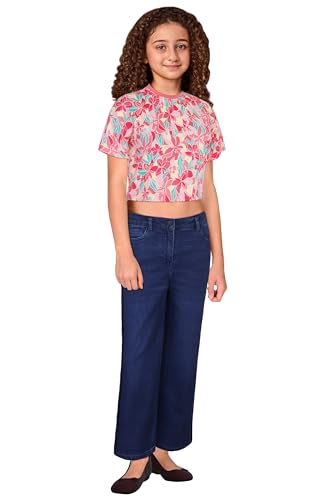 Allen Solly Girl's Regular Fit T-Shirt (AGKCERGFR34980_Pink