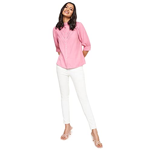 AND Women's Regular Fit Blouse (EE23AB042TTR_PINK XL)