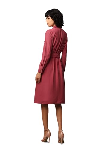 ONLY Women Pink Fit and Flare Shirt Dress