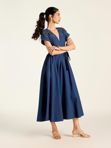 Label RITU KUMAR Blue Raquel Long Dress