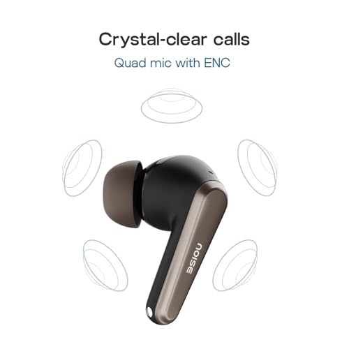Noise Newly Launched Buds VS601 in Ear Truly Wireless Earbuds with 50H of Playtime, Transparent Case Lid, Quad Mic ENC, Dual Device Pairing, 10Mm Driver, BT V5.3 (Copper Brown)