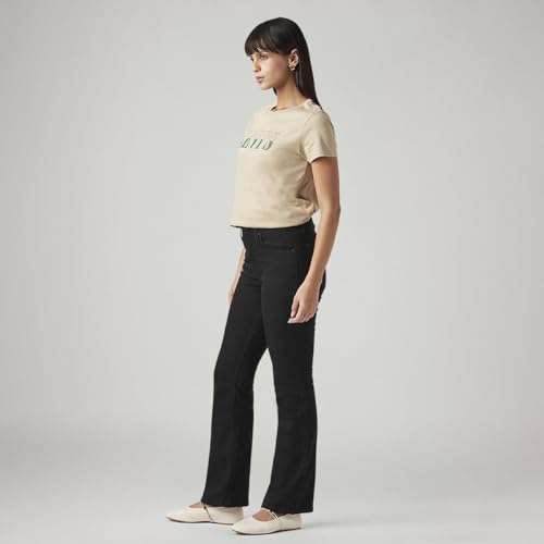 Levi's Women's 725 Black Flared Fit High Rise Jeans