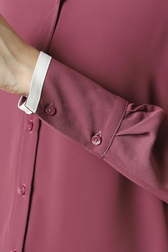 Women Maroon Solid Long Sleeves Shirt