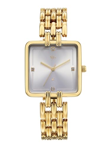 Fastrack Vyb Minimalist with Quartz Analog Silver Dial Gold Alloy Strap Watch for Girls - FV60122YM01W