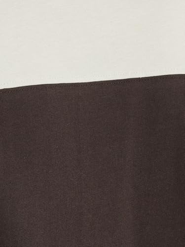 Max URB_N Men Colourblock Oversized T-Shirt (Brown_L)