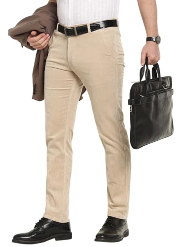 Hancock Men Cotton Solid Slim Fit Trousers Grey Size 30, Comfortable Stretch Waistband, Machine Washable Easy Care Fabric, Durable Fabric with a Tailored Finish
