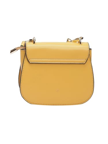 Label RITU KUMAR Mustard Structured Sling Bag