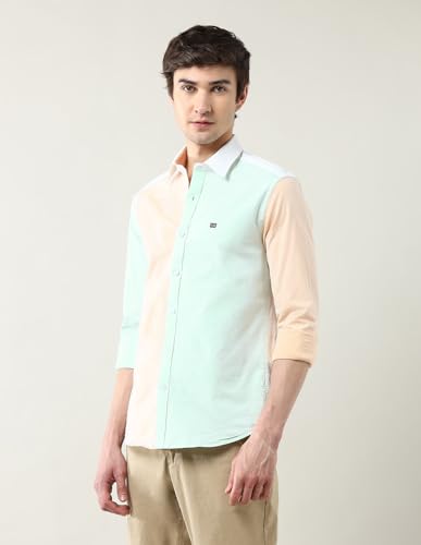 Arrow Sports Men's Solid Slim Fit Shirt (ASAJSH1565_White