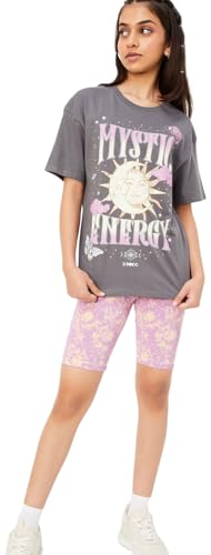 Girls Printed Shorts Set, Multi 14-16 Y Multicolour