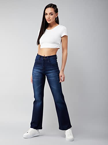 Miss Chase Women's Skinny Fit High Rise Regular Length Stretchable Denim Jeans (MCSS24DEN94-16-71-36, Navy Blue, 36)