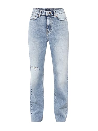 ONLY Women Straight Fit High-Rise Blue Jeans