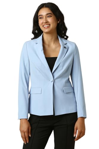 Allen Solly Women's Blazer (AHBZWRGF976057_Light Blue