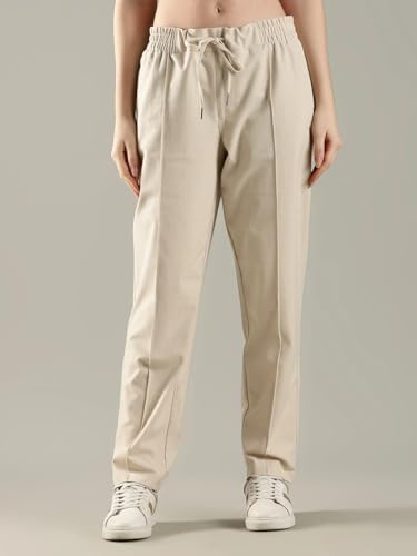 Relaxed Fit Solid Mid Rise Trouser